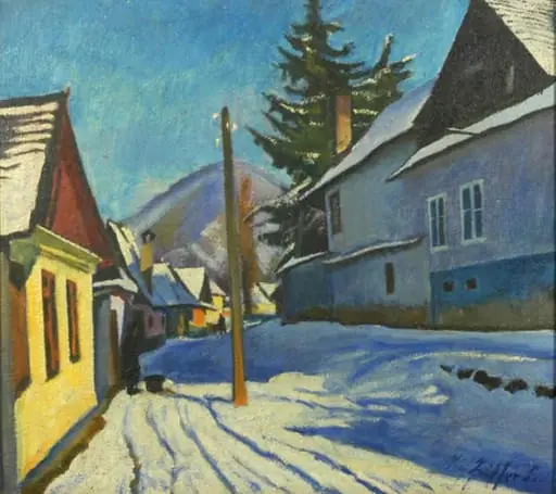Iarna pe ulița minerilor, by Sándor Ziffer