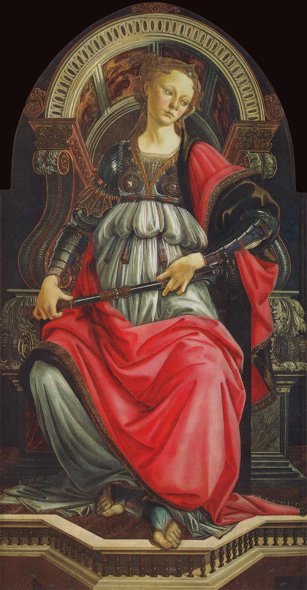 Fortitude, by Sandro Botticelli, tempera, 1470