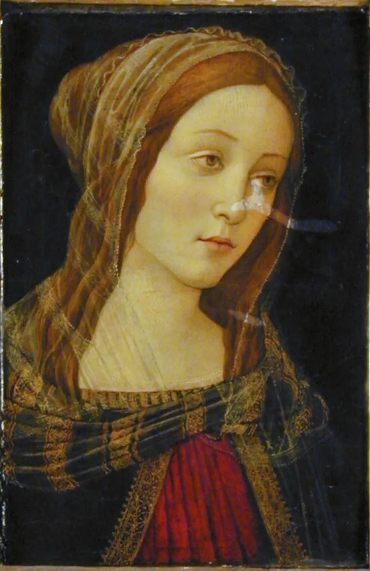 Head of a Saint, by Sandro Botticelli, unspecified, 1500