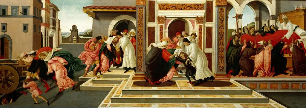 Last Miracle and the Death of Saint Zenobius, by Sandro Botticelli
