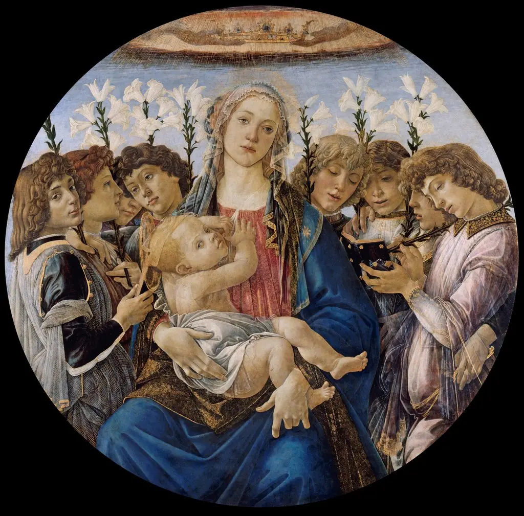 Mary with the Child and Singing Angels, by Sandro Botticelli