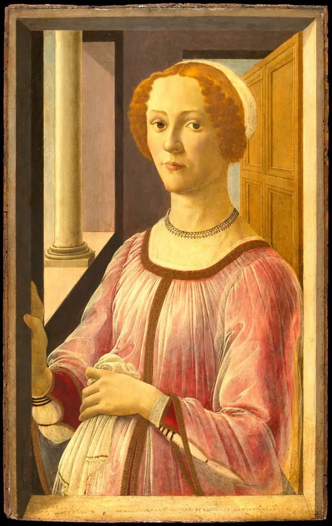 Portrait of a Lady known as Esmeralda Brandini, by Sandro Botticelli