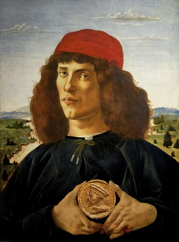 Portrait of a Man with a Medal of Cosimo the Elder, by Sandro Botticelli
