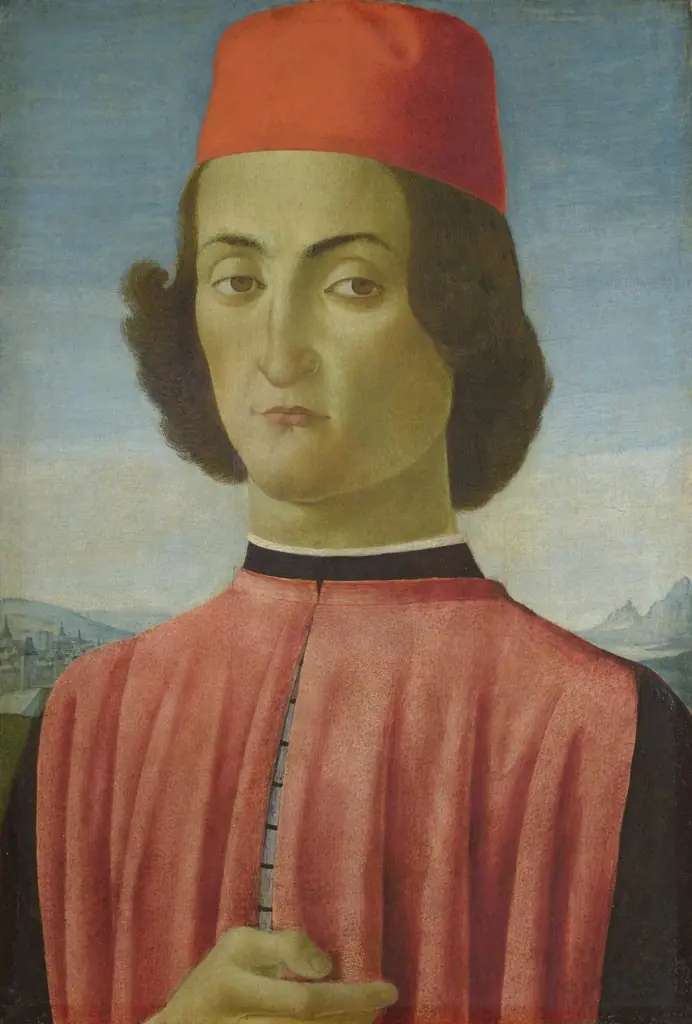Portrait of a Young Man, possibly Giuliano de' Medici, by Sandro Botticelli