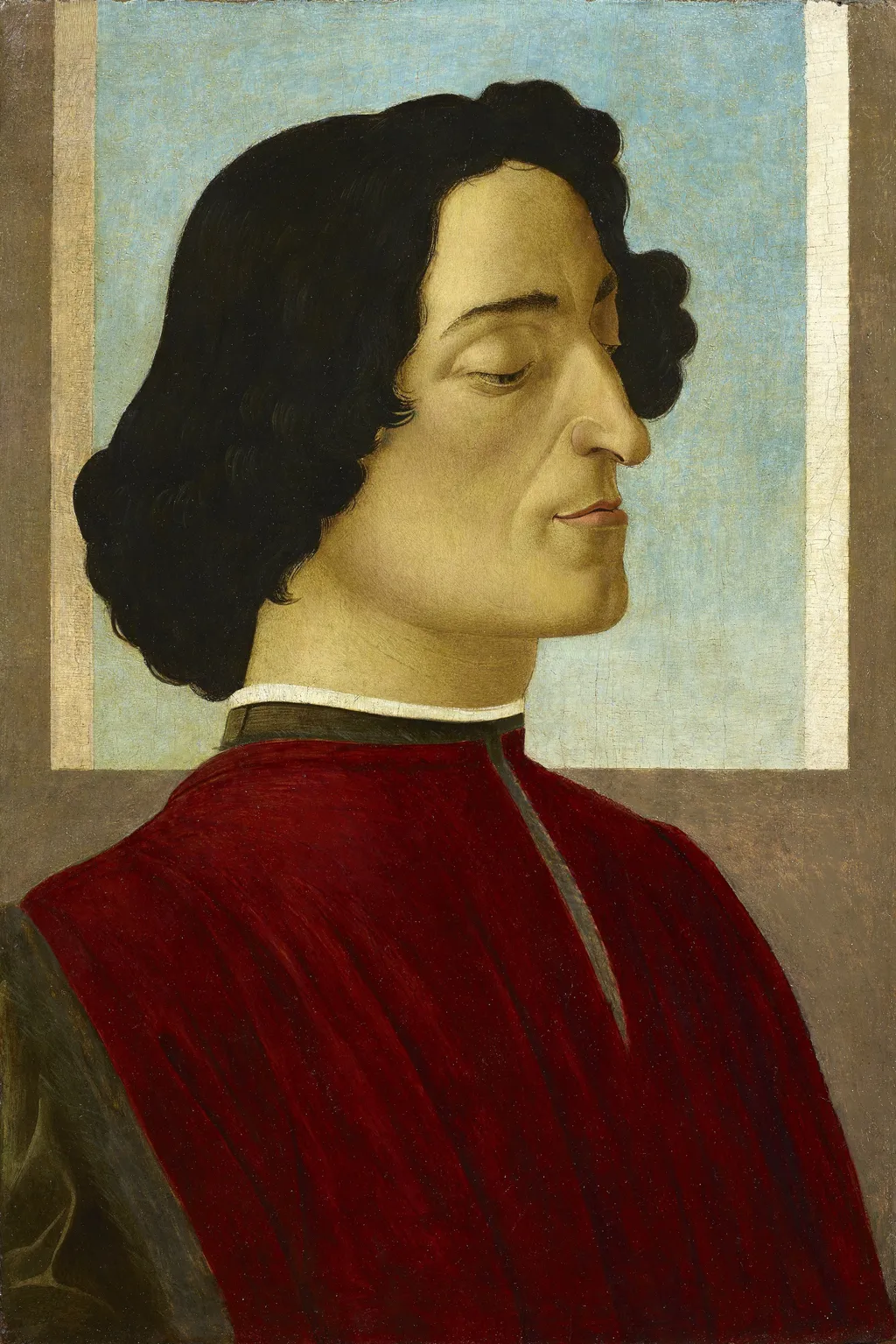 Portrait of Giuliano de' Medici, by Sandro Botticelli, tempera, 1490