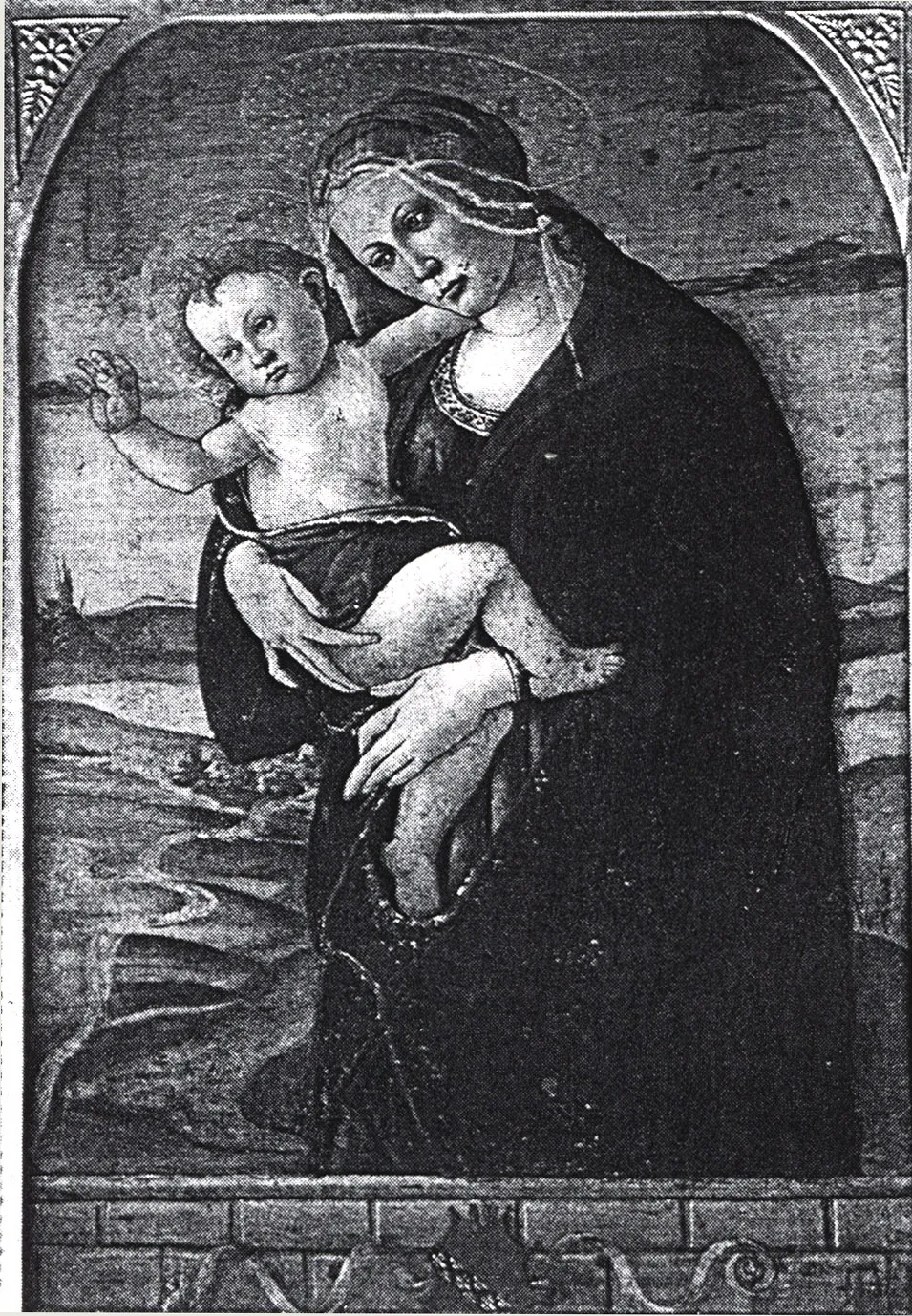The Virgin and Child, by Sandro Botticelli, paint, 1487