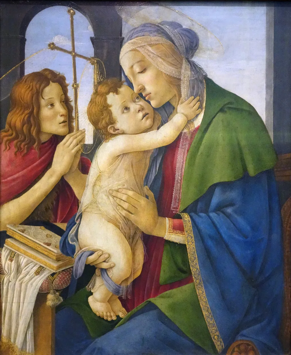 The Virgin and Child with the Young Saint John the Baptist, by Sandro Botticelli, tempera, 1499