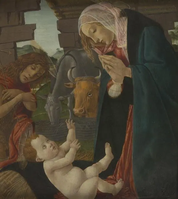 The Virgin and Saint John the Baptist Adoring the Infant Christ, by Sandro Botticelli