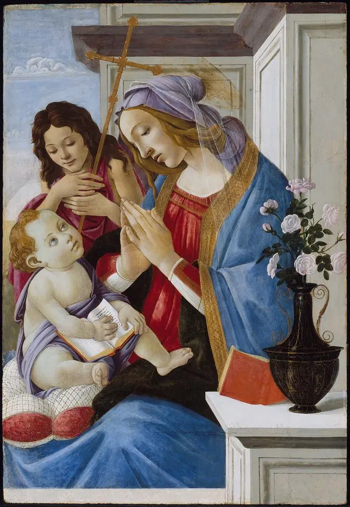 Virgin and Child with Saint John the Baptist, by Sandro Botticelli