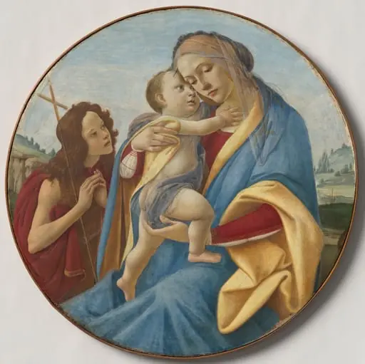 Virgin and Child with the Young Saint John the Baptist, by Sandro Botticelli