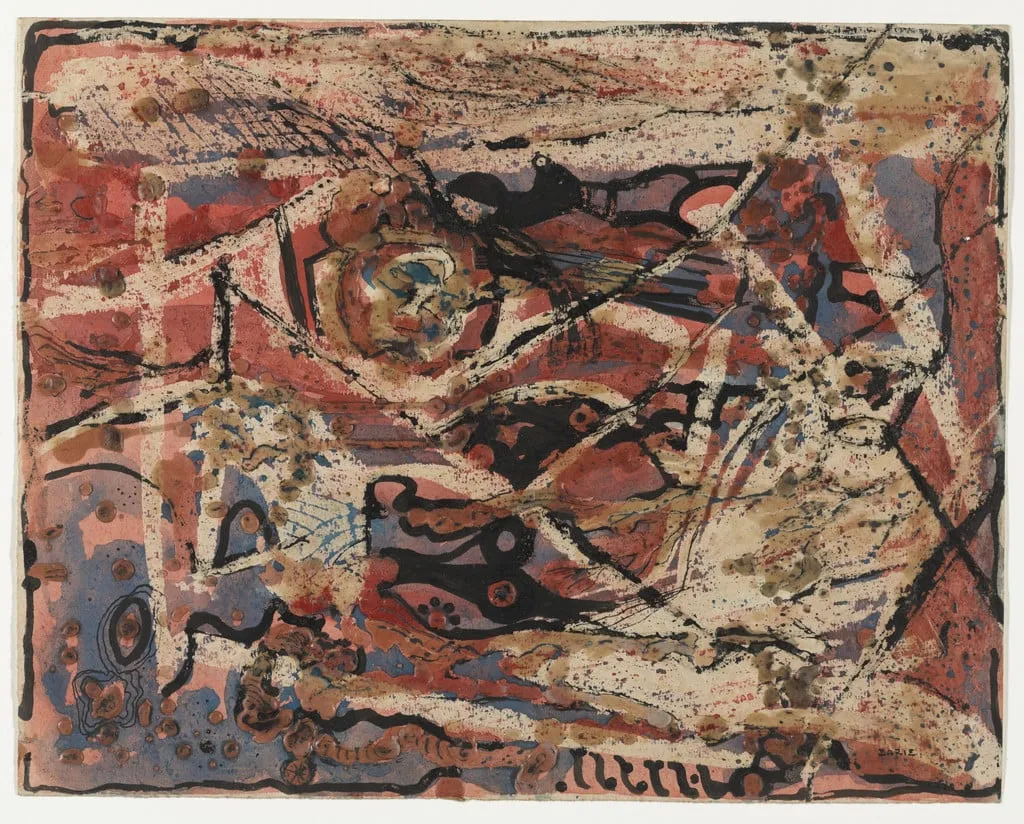 Untitled, by Sandu Darie, gouache, 1946