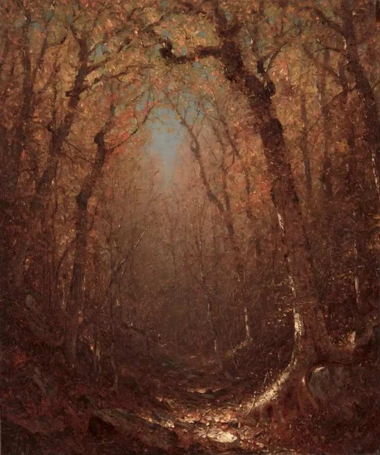 Autumn, a Wood Path, by Sanford Robinson Gifford, unspecified, 1876