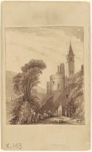 Castle and Figures, by Sanford Robinson Gifford