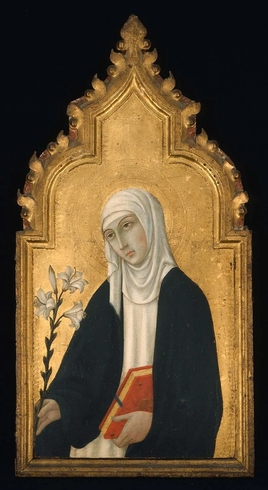Triptych: Saint Catherine of Siena, by Sano di Pietro, unspecified, 1450