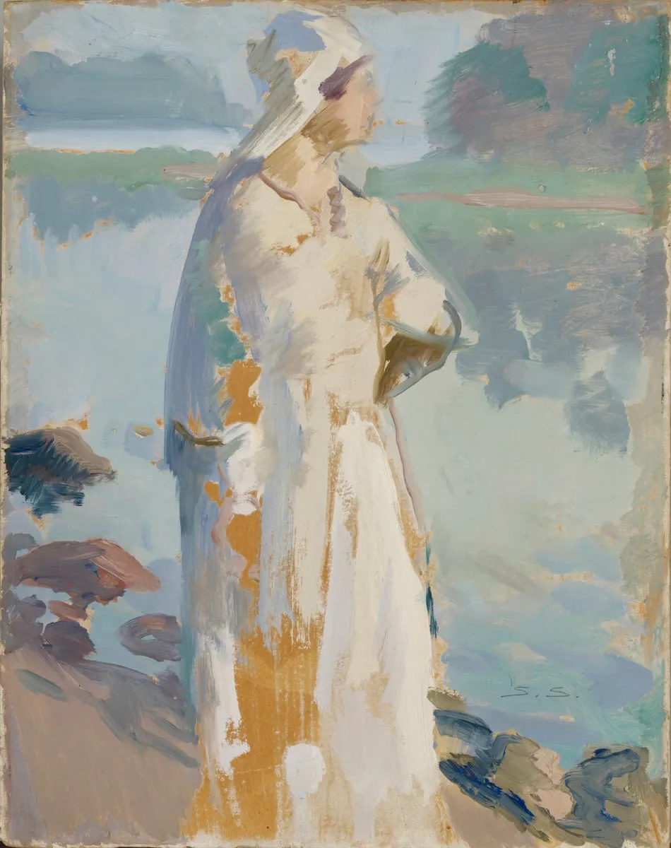 Nainen rannalla, by Santeri Salokivi, unspecified