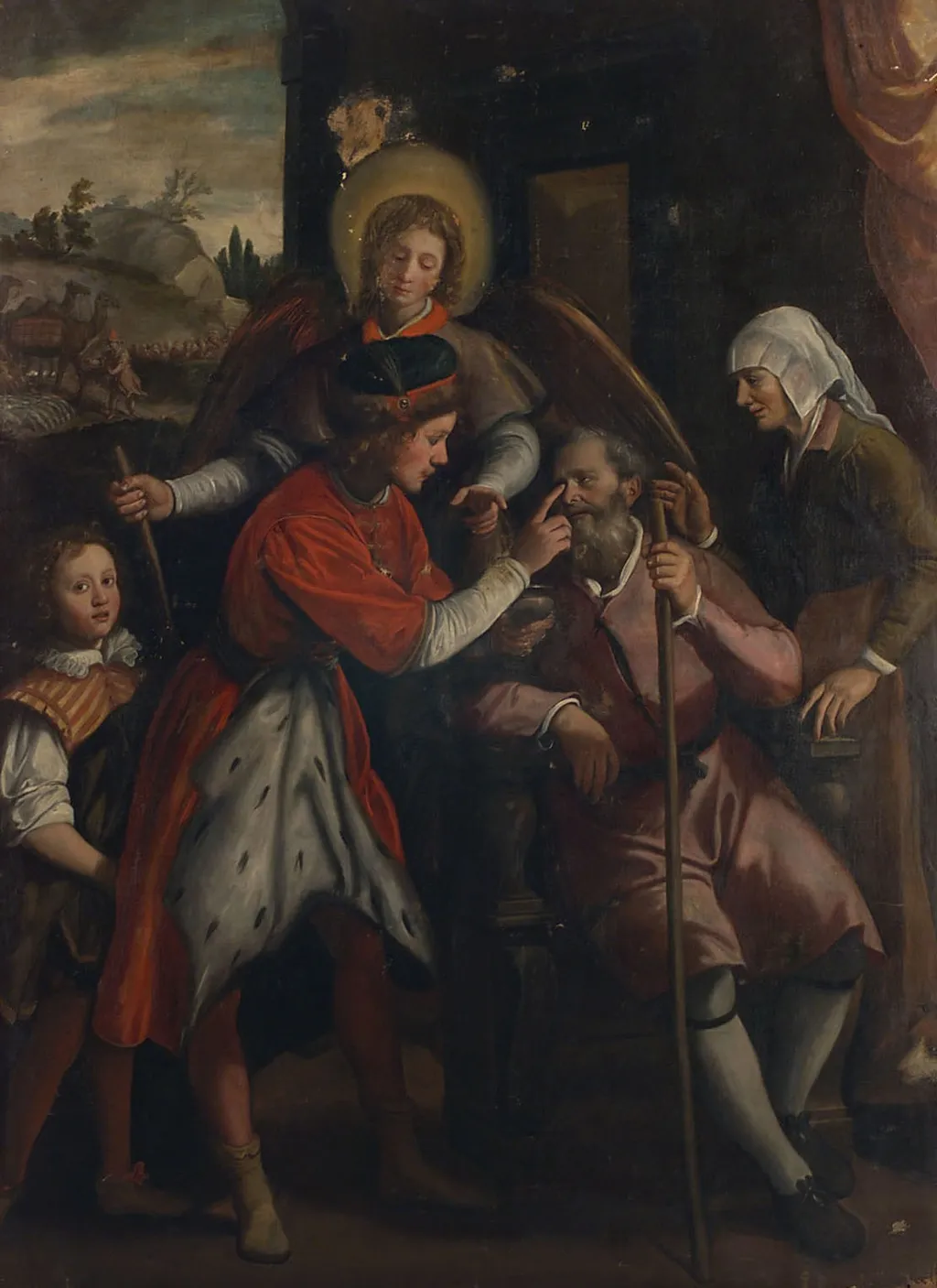 Tobias heals his blind father, by Santi di Tito, unspecified, 1600