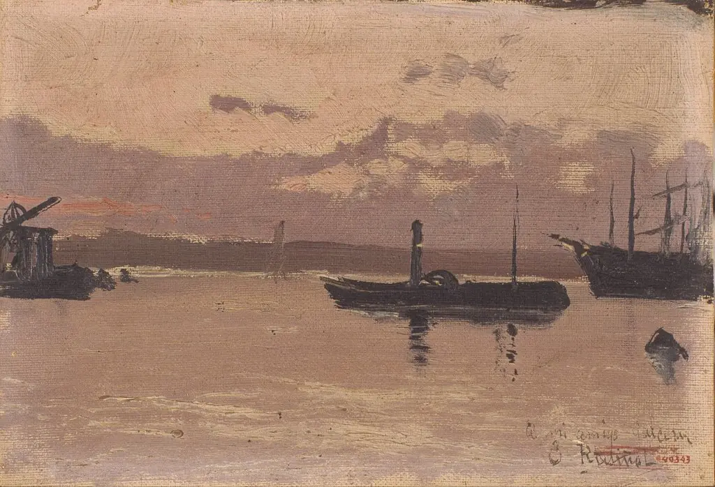 Sketch of a Port, by Santiago Rusiñol i Prats