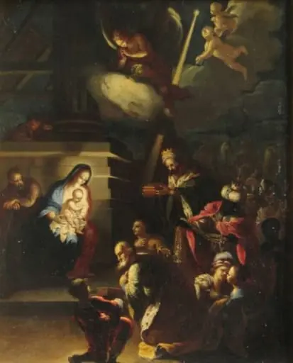 Închinarea Magilor, by Saraceni Carlo