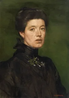 Self-Portrait, by Sarah Cecilia Harrison, oil, 1912
