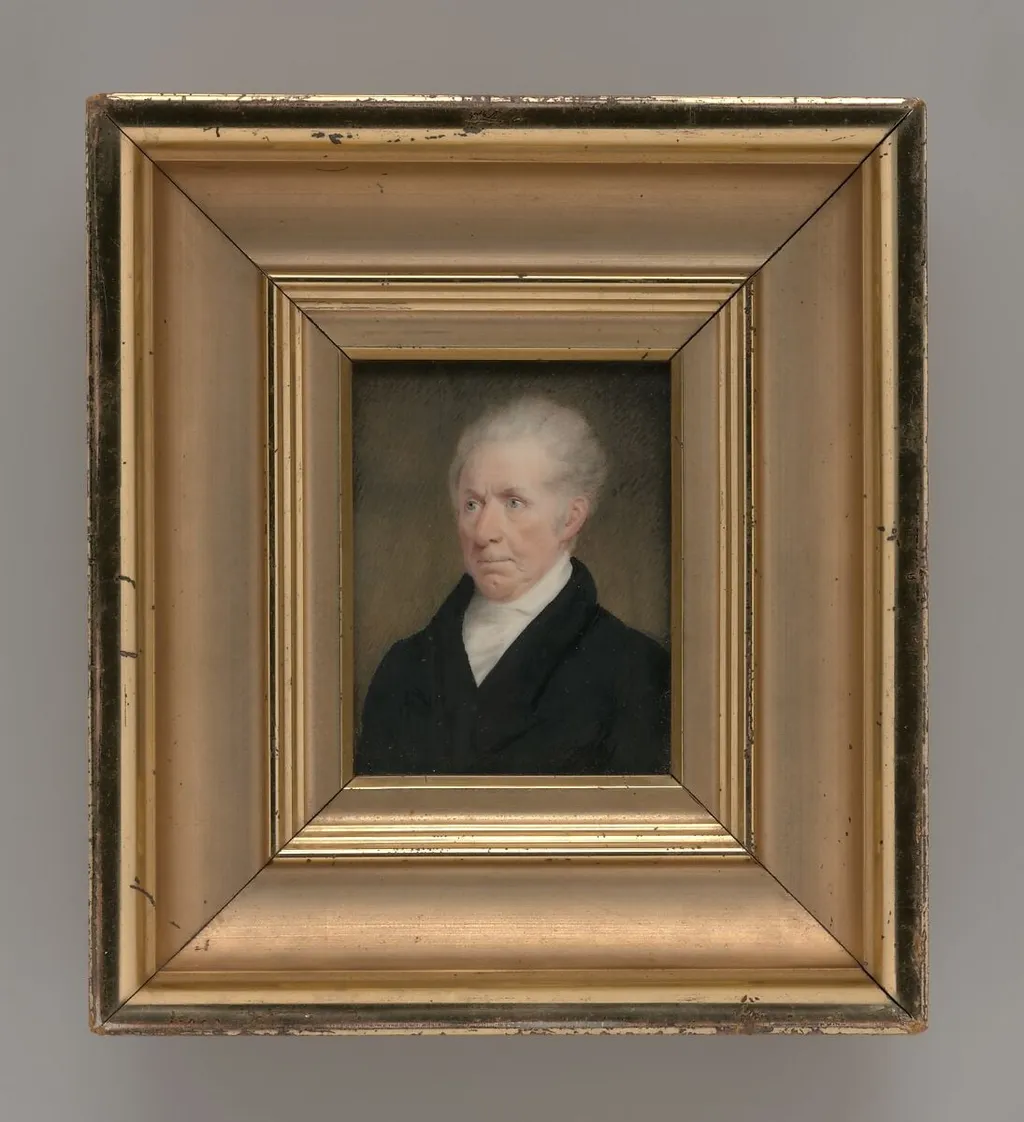 Gilbert Stuart, by Sarah Goodridge, watercolor, 1825