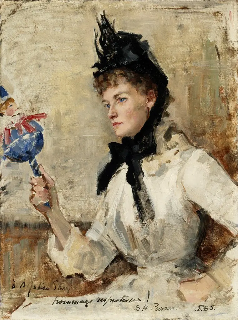 A Lady Holding a Rattle, by Sarah Purser