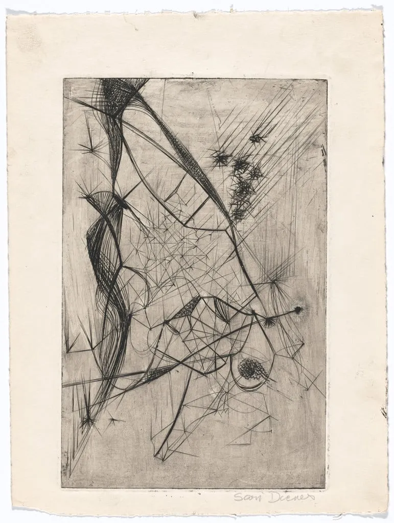 Untitled, by Sari Dienes, ink, 1949