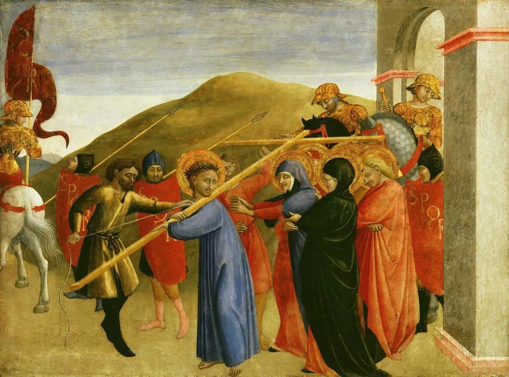 The Procession to Calvary, by Sassetta, unspecified, 1441