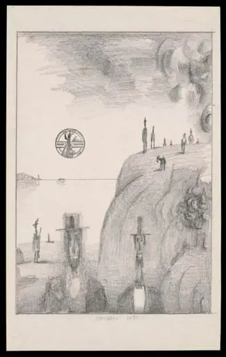 Figures at Seaside, by Saul Steinberg