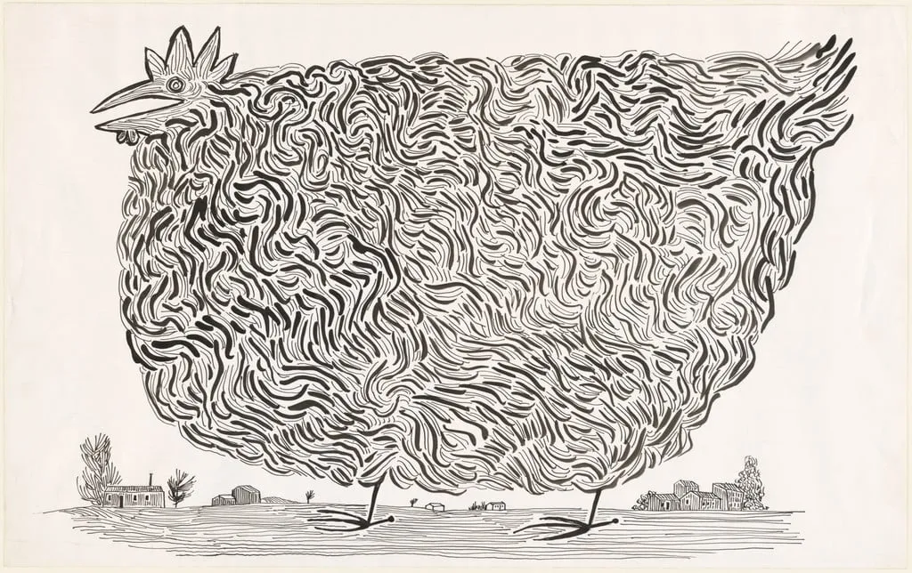 Untitled, by Saul Steinberg, ink, 1945