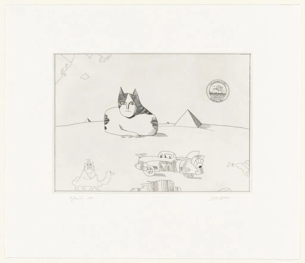 Untitled, by Saul Steinberg, ink, 1984