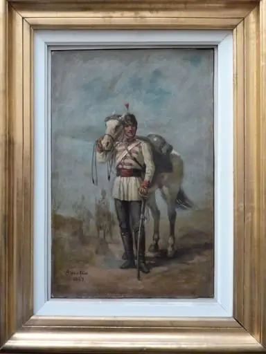 Călărași în ținută de vară, by Sava Henția, 1877