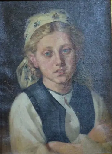 Fetiță cu basma, by Sava Henția