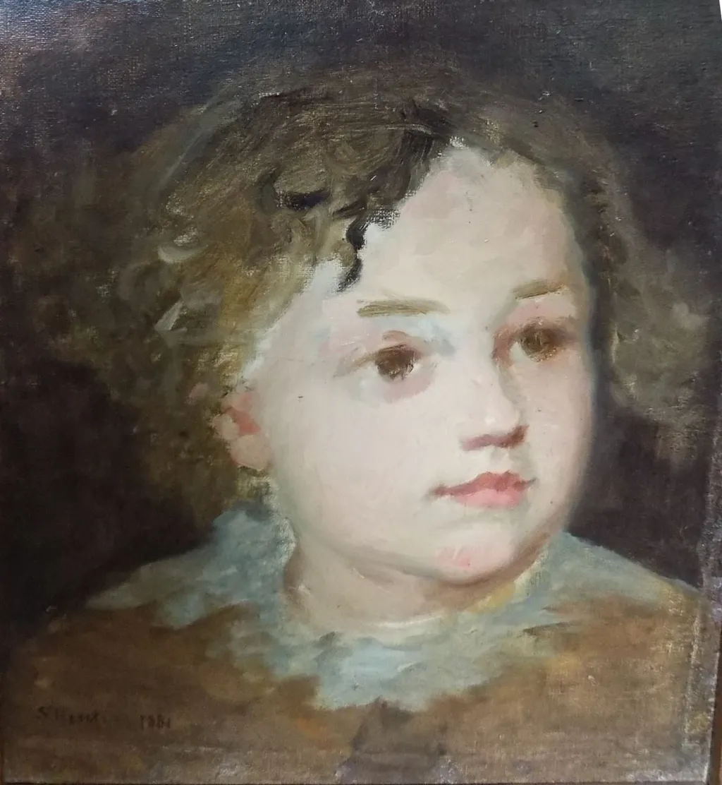 Portret copil, by Sava Henția, 1850