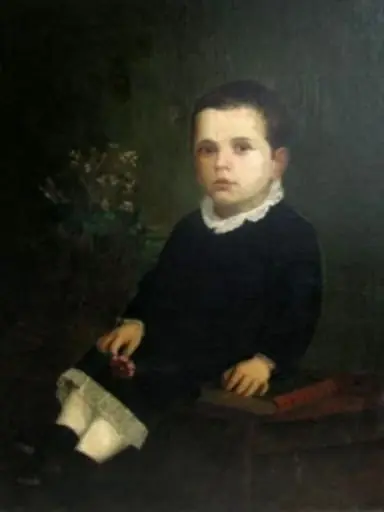 Portret de copil, by Sava Henția, 1852