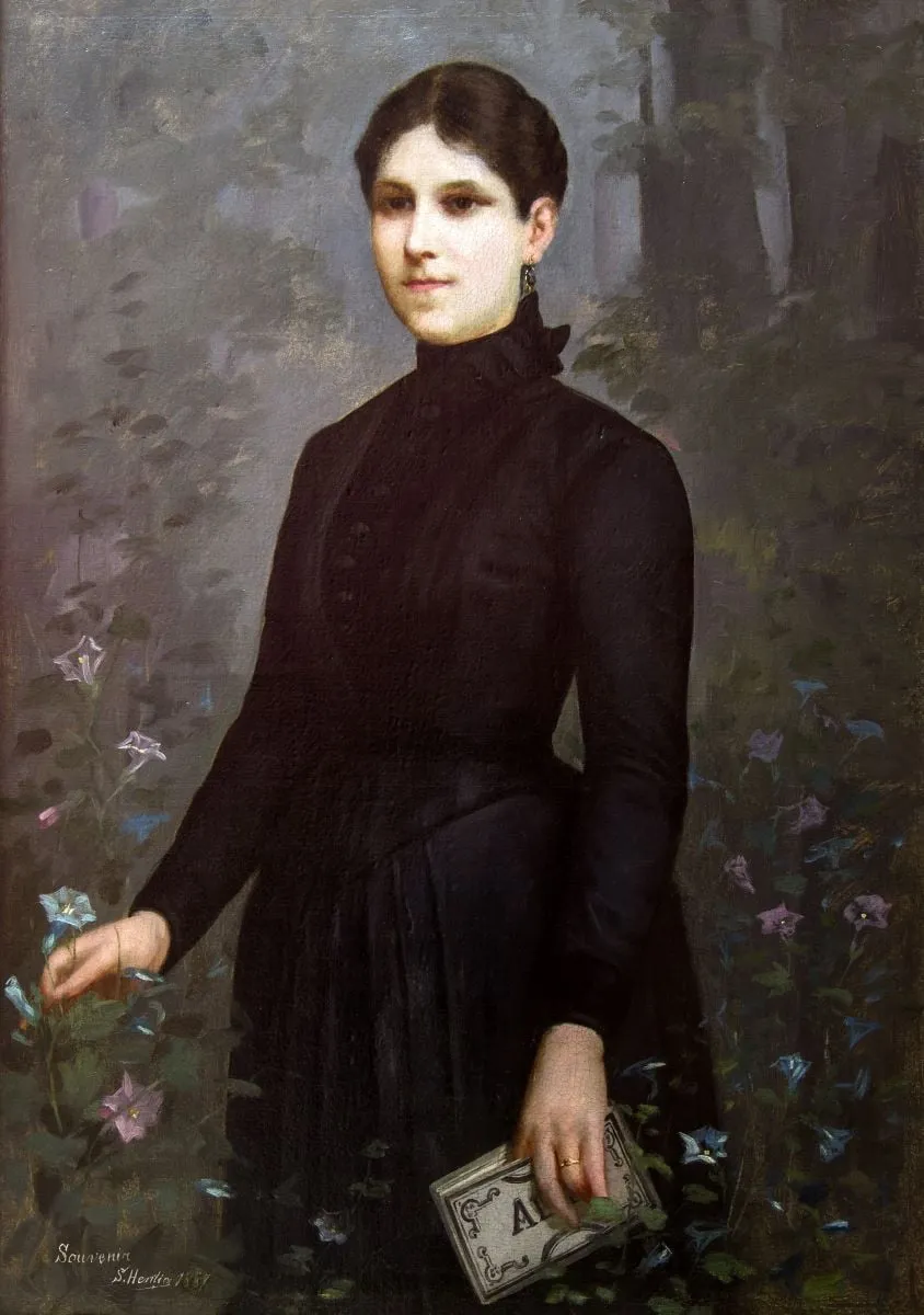 Portret de femeie, by Sava Henția, unspecified, 1887