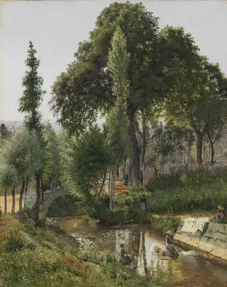Savoy Landscape. Women Washing Clothes in the River