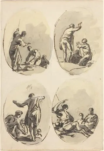 Four Oval Compositions, by Sawrey Gilpin