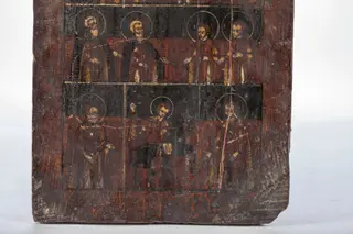 Scene biblice pe trei registre