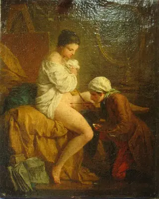 Scene from La Fontaine's Fable 'The Mare of Peasant Pierre', by Pierre Subleyras