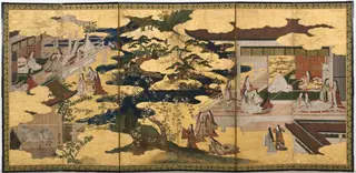 Scene from "The Tale of Genji": from the chapter "The Maiden"