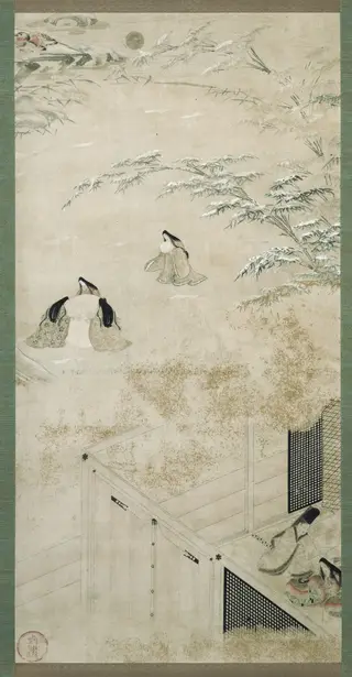Scene from the Tale of Genji: from the chapter "The Morning Glory"