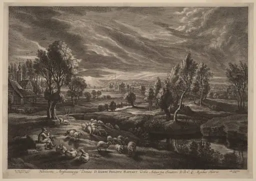 A Landscape with a Village, by Schelte Adams Bolswert