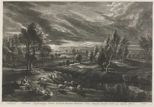Landscape with Shepherd Playing a Flute, by Schelte Adams Bolswert