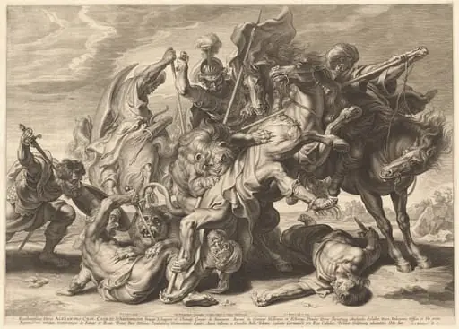 Lion Hunt, by Schelte Adams Bolswert