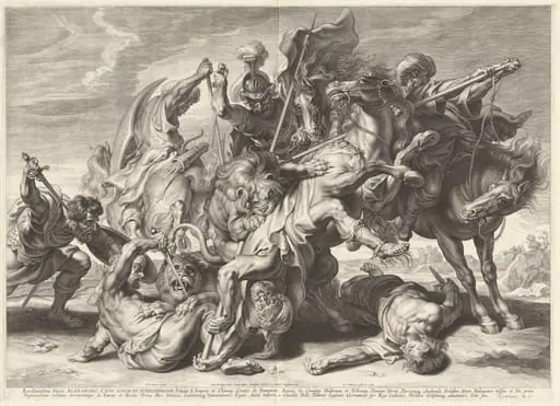 Lion Hunt, by Schelte Adams Bolswert