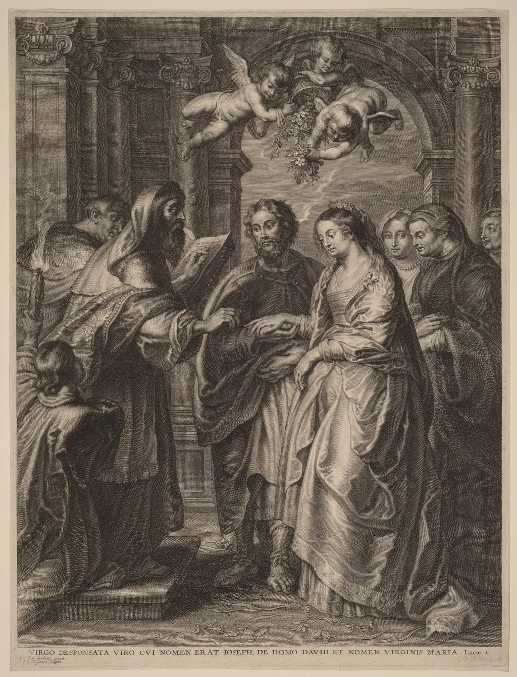 The Marriage of the Virgin, by Schelte Adams Bolswert, ink, 1622