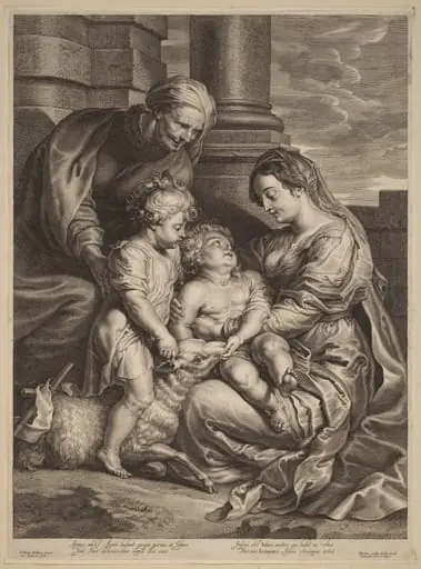 The Virgin and Child with Saint Anne and Saint John, by Schelte Adams Bolswert