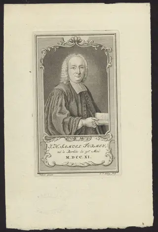 Portrait of J.H. Samuel Formey, by Schley Jacob van der, 1750