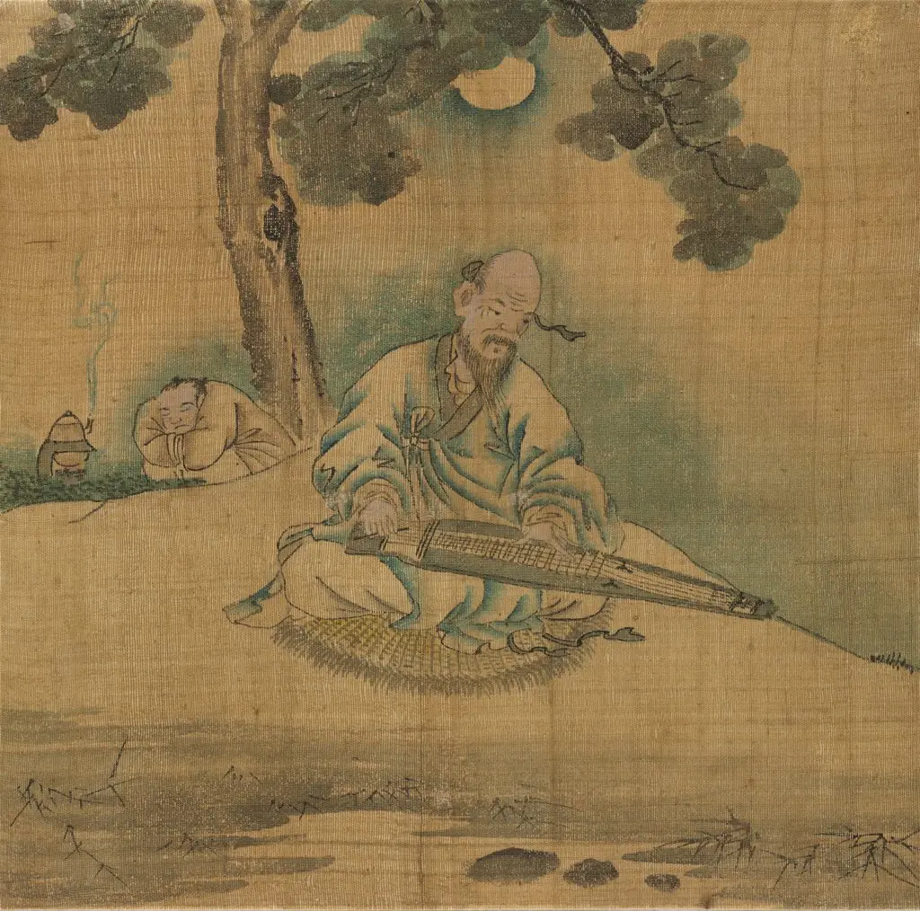 Scholar Playing a Qin, 1849