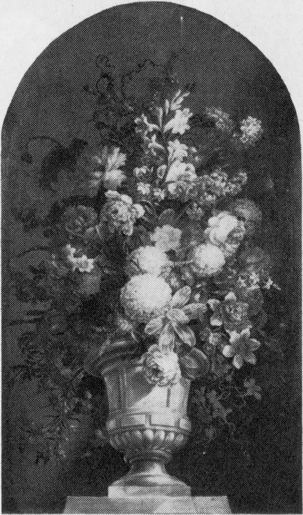 Schoorsteenstuk met bloemen in een vaas